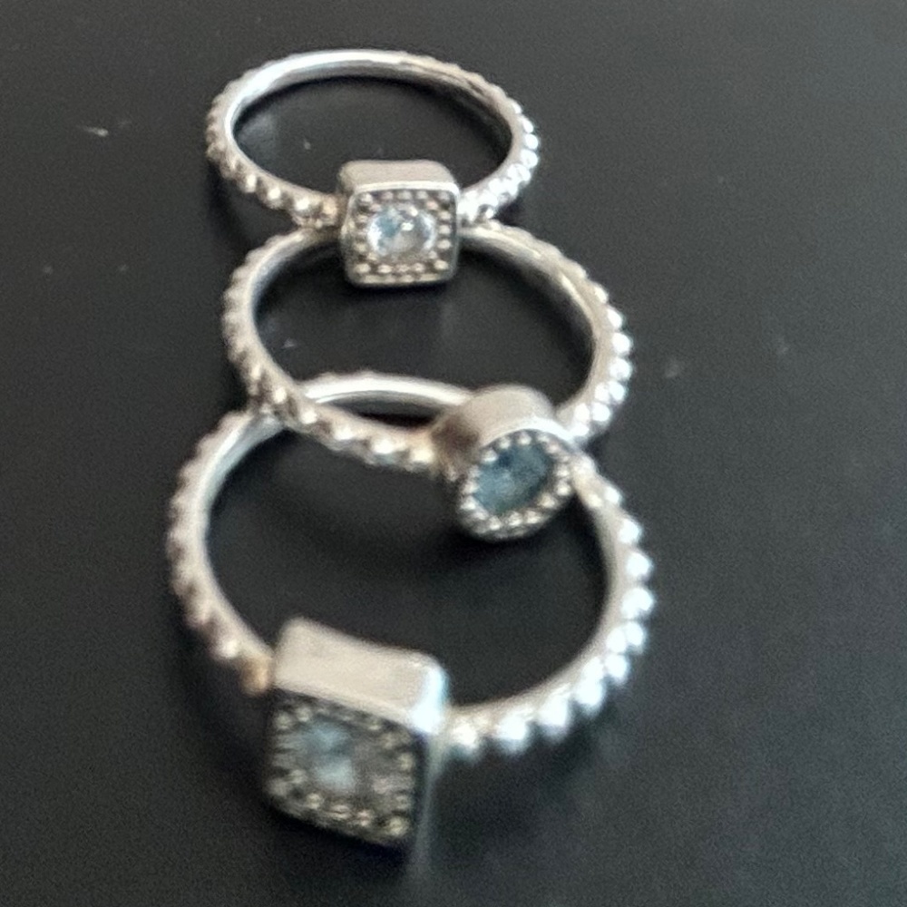 TRIO Sapphire Rings Size 7